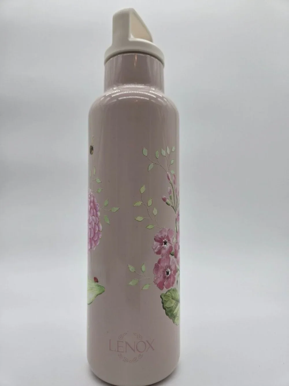 Lenox Butterfly Meadow Pink 18 oz Insulated Water Bottle Leak Proof NWT - Picture 2 of 5